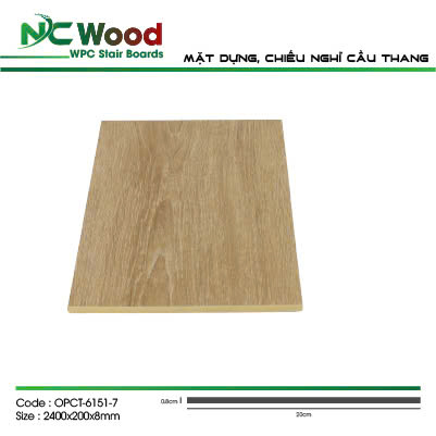 Mặt Đứng Cầu Thang Nhựa Giả Gỗ NCWood 6151-7